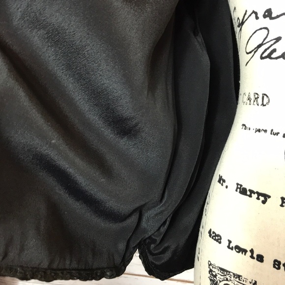 Vintage 1940s Black Dress Coat with Mink Collar - Picture 5 of 7